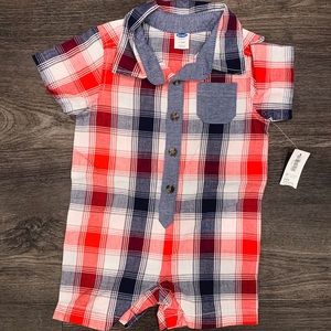 Old Navy Baby Romper - Red and Blue - NEW